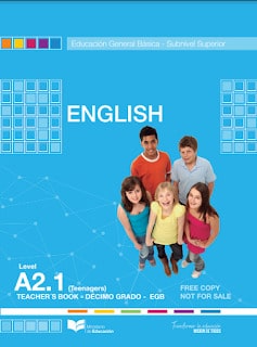 Libro de inglés décimo grado contestado de EGB