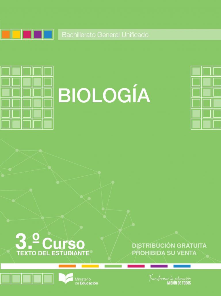 Libro de biología tercer grado de bachillerato  de BGU